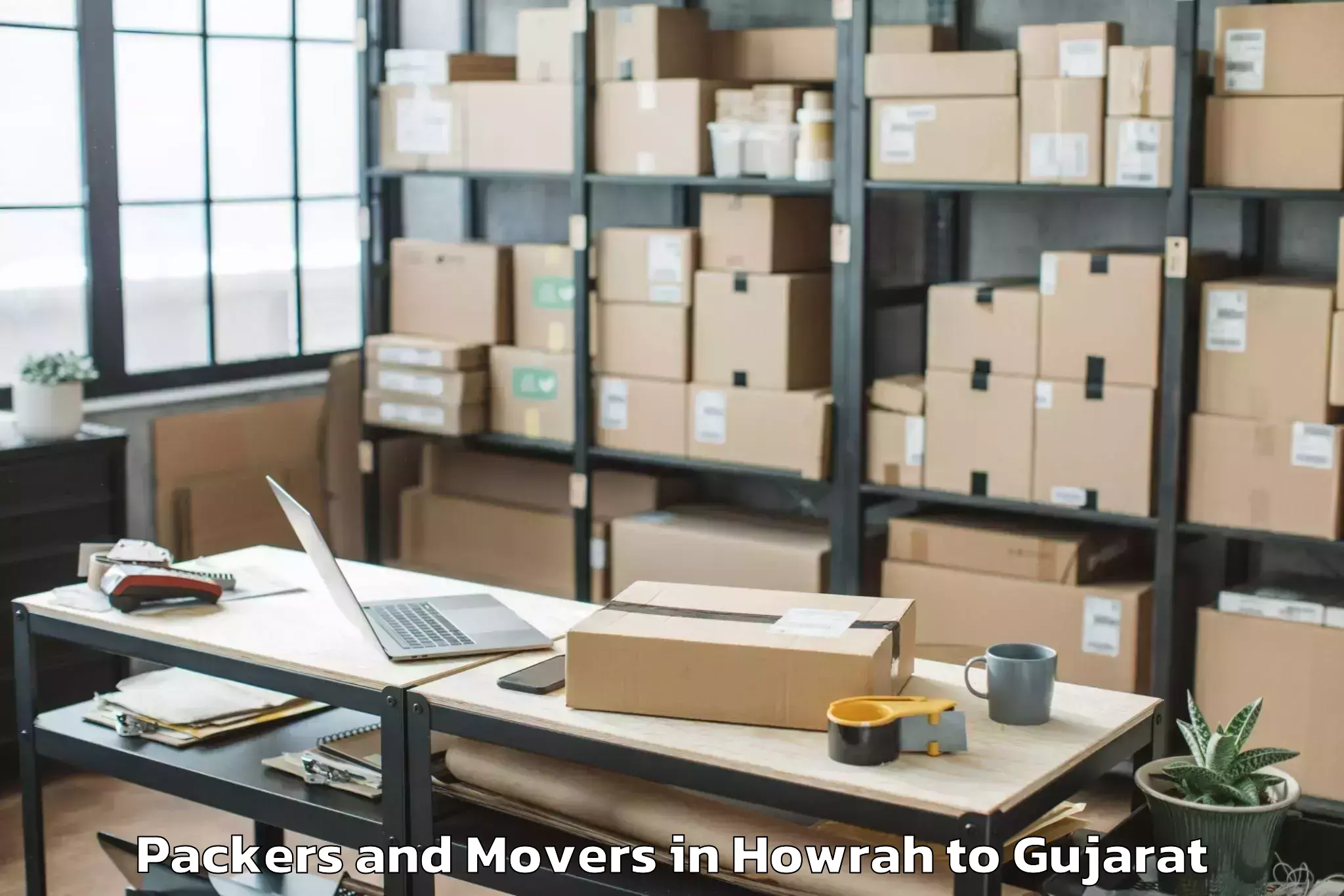 Easy Howrah to Kamdhenu University Gandhinaga Packers And Movers Booking